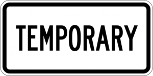 temporary registration