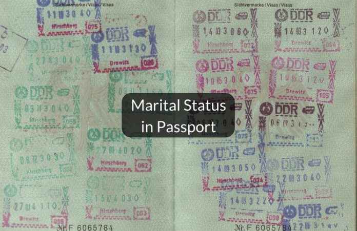 Change of marital status in passport
