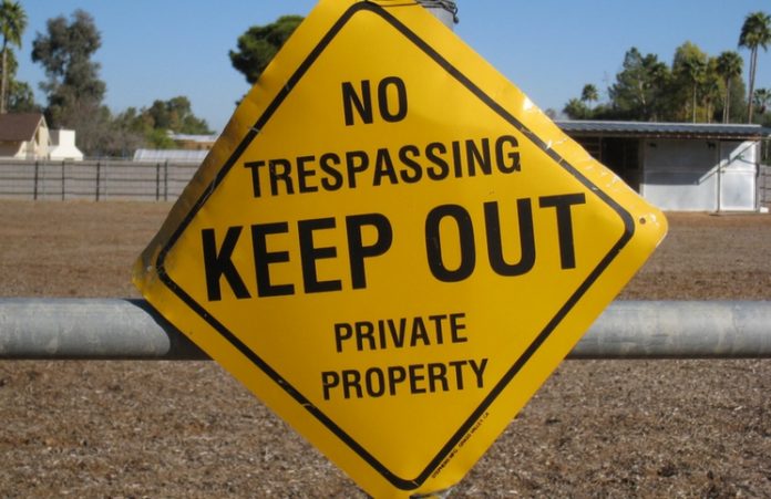 Encroachment upon private property