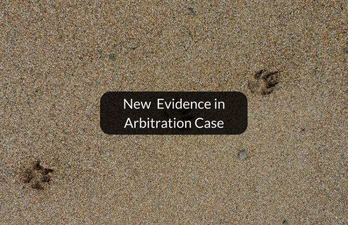 New evidence in arbitration case