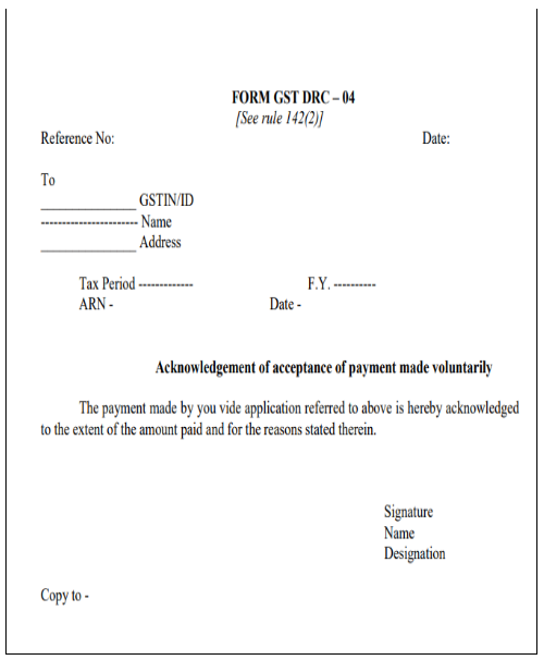 FORM GST DRC