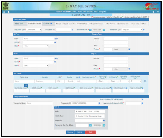 eway bill login