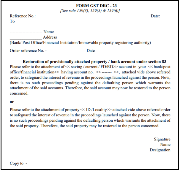 GST DRC 23