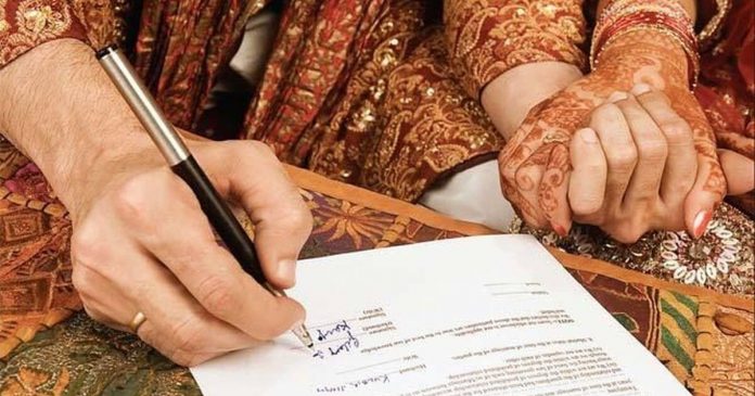 Marriage registration
