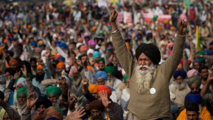 Farmer protests